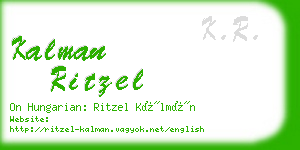 kalman ritzel business card